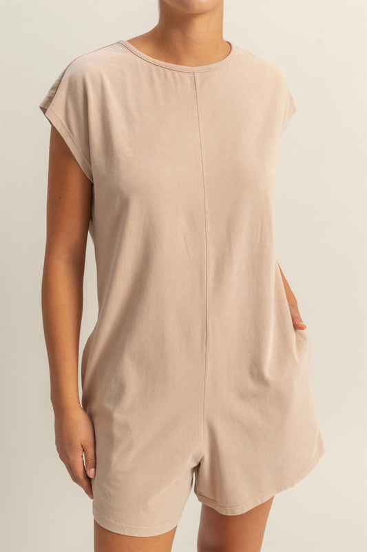 HYFVE Round Neck Cap Sleeve Relaxed Fit Breezy Romper