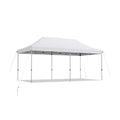 10 x 20 Feet Adjustable Folding Heavy Duty Sun Shelter with Carrying Bag-White