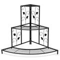 3 Tier Floral Corner Metal Plant Pot Rack