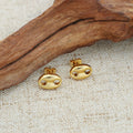 RMZ GOLD NYC 14k Gold Mariner Stud Earrings