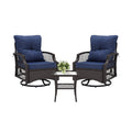 Alora 3-Piece Wicker Patio Bistro Set W/ Swivel Chairs And Table (SAK14789)