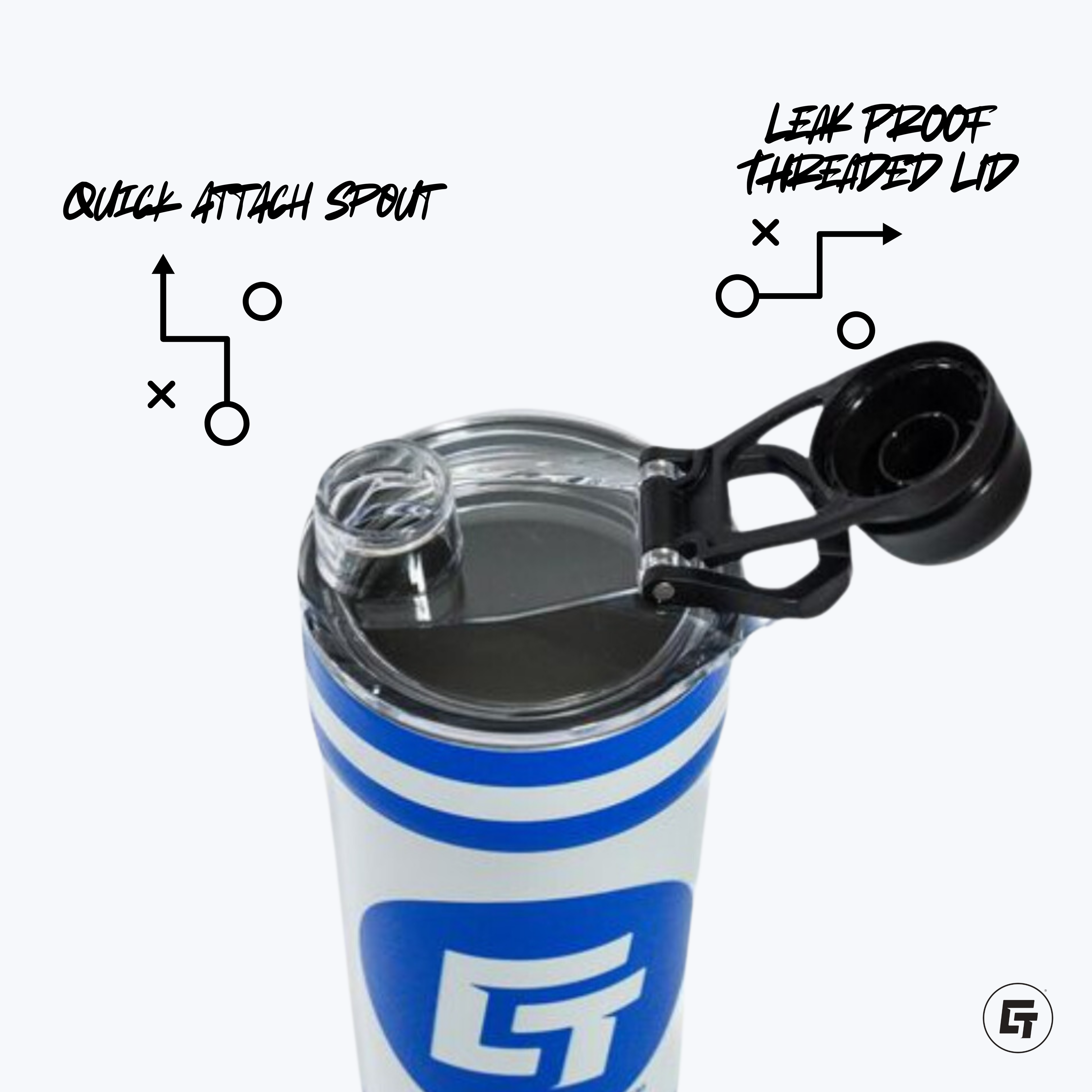 Cali Slingers White Shaker Bottle