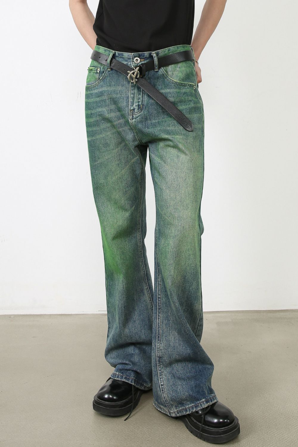 Men's Bootcut Jeans with Pockets