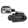 1080P Dual Lens Car DVR Dash Cam Video Recorder G-Sensor Front And Inside Camera