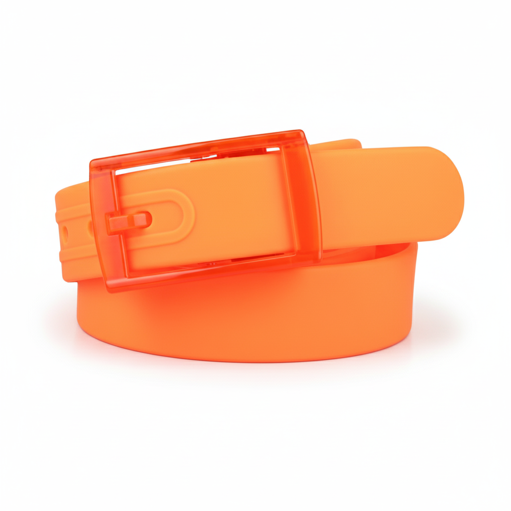 Adjustable Cut to Fit Rubber Plastic Jelly Silicone Casual Belt With Buckle USA