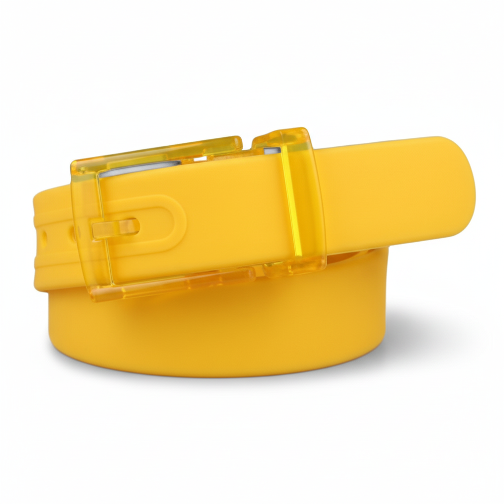 Adjustable Cut to Fit Rubber Plastic Jelly Silicone Casual Belt With Buckle USA