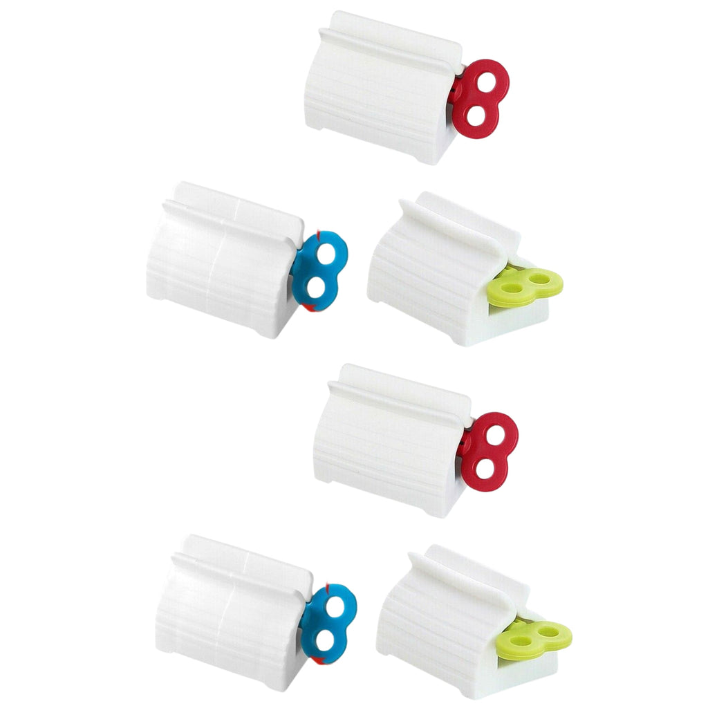 6x Toothpaste Squeezer Bathroom Tube Easy Stand Dispenser Rolling Holder Seat