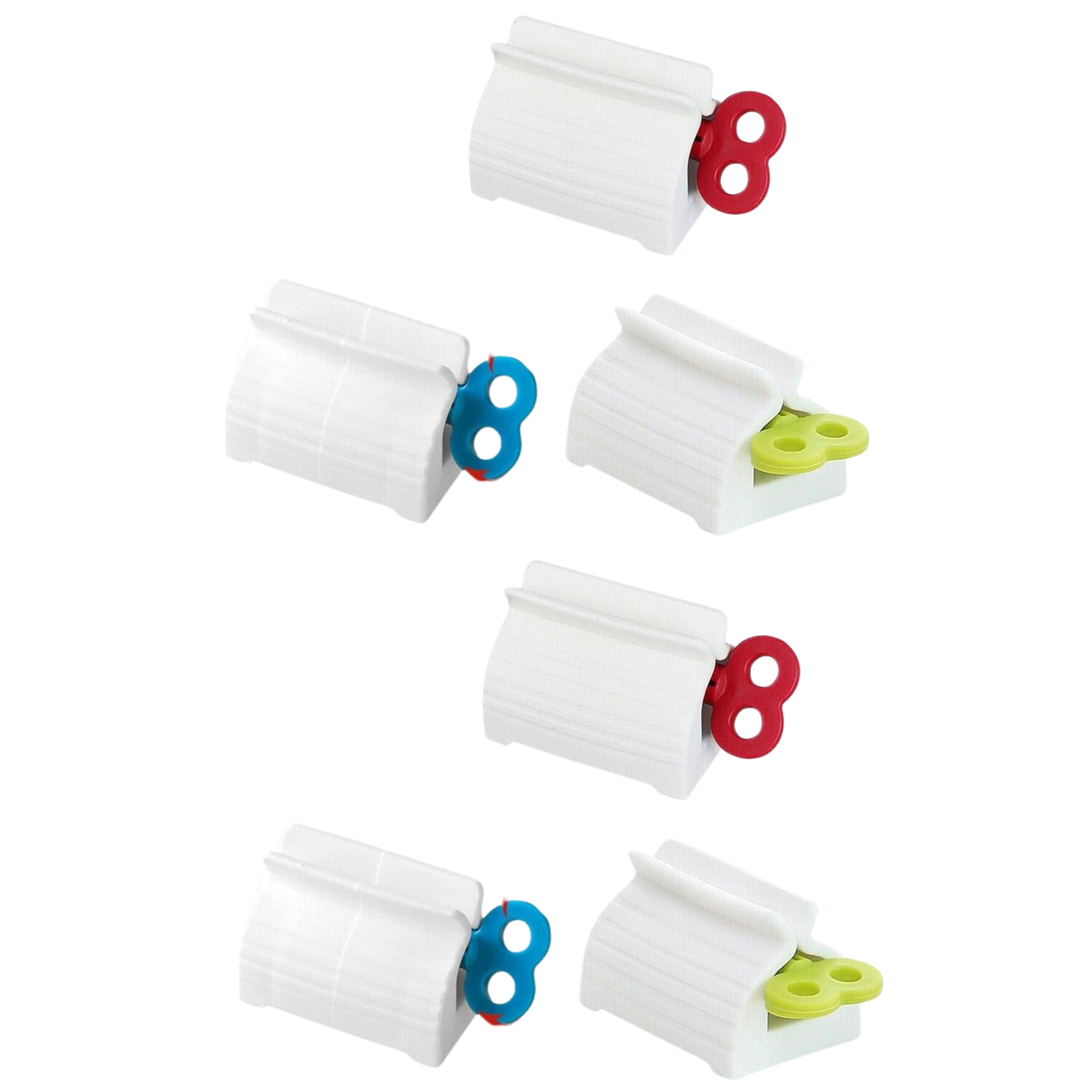 6x Toothpaste Squeezer Bathroom Tube Easy Stand Dispenser Rolling Holder Seat