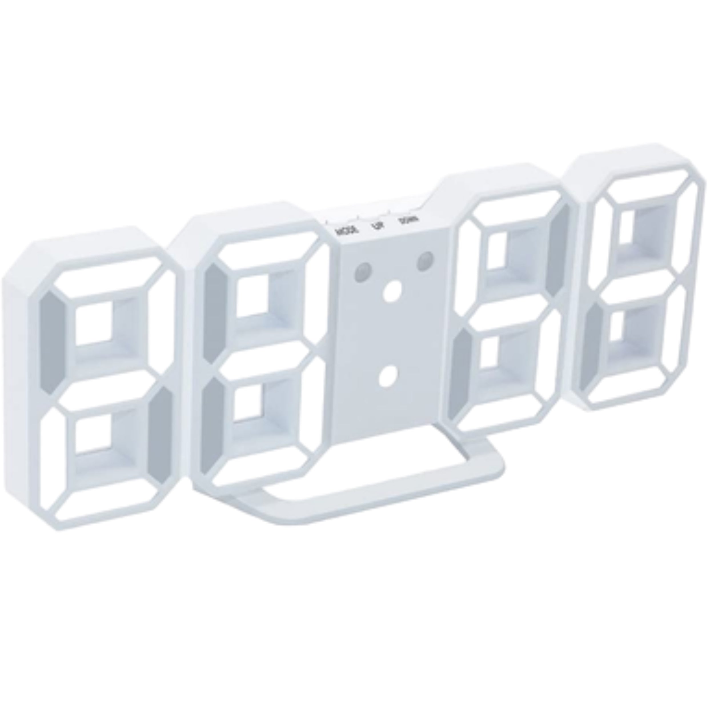 Digital 3D LED Big Wall Desk Alarm Clock Snooze 12/24 Hours Auto Brightness USB