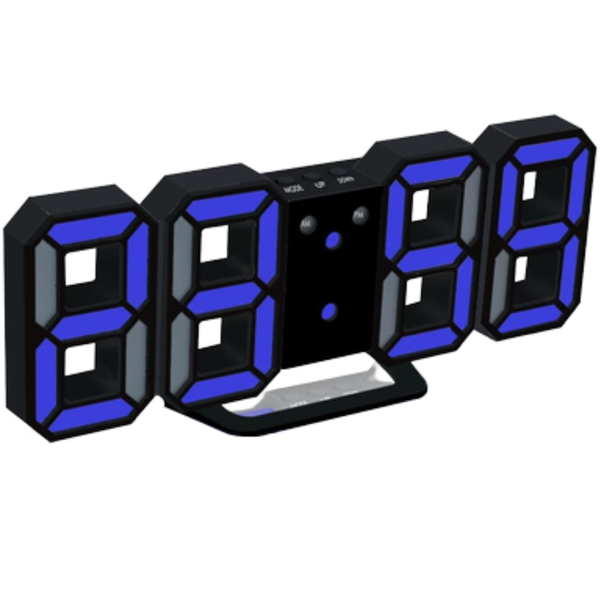 Digital 3D LED Big Wall Desk Alarm Clock Snooze 12/24 Hours Auto Brightness USB
