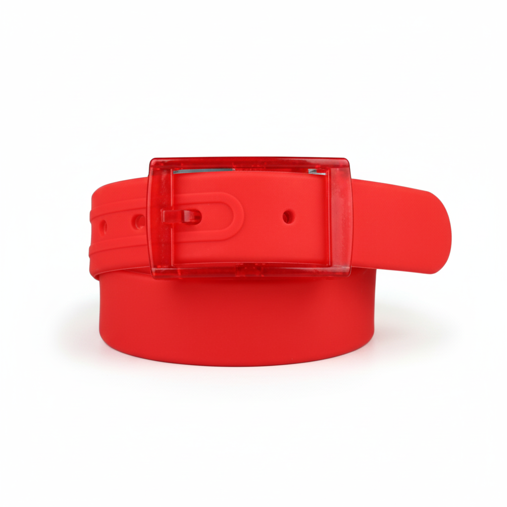 Adjustable Cut to Fit Rubber Plastic Jelly Silicone Casual Belt With Buckle USA