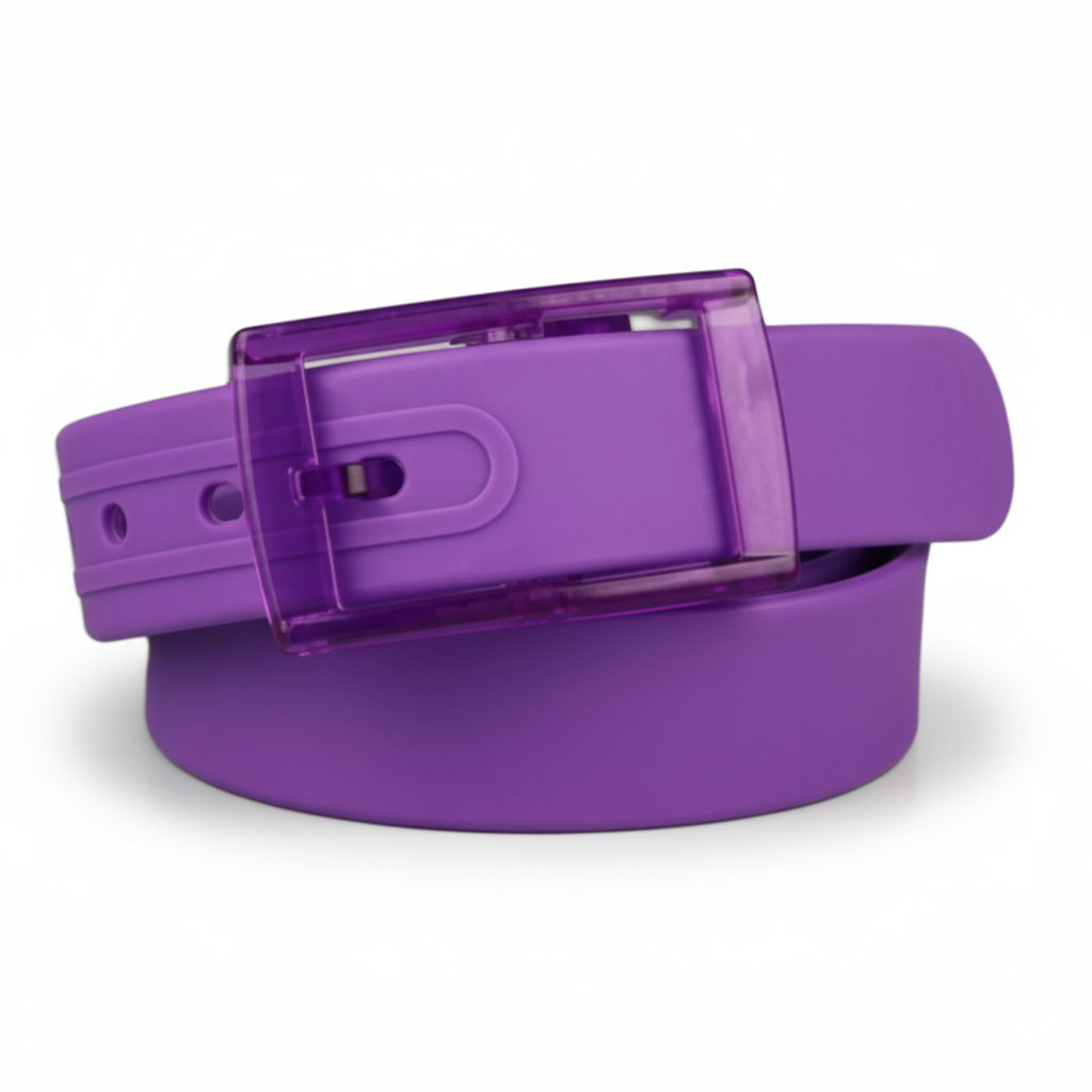 Adjustable Cut to Fit Rubber Plastic Jelly Silicone Casual Belt With Buckle USA