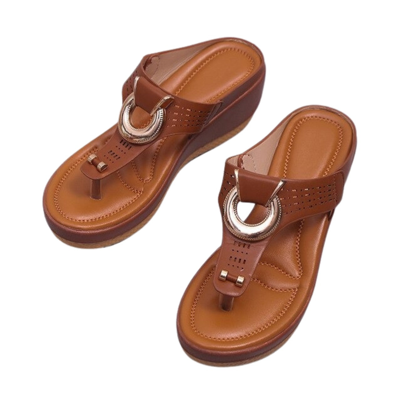 Low-Wedge Women Orthopedic Sandals Casual Flat Shoes Flip Flops Ladies Anti-Slip
