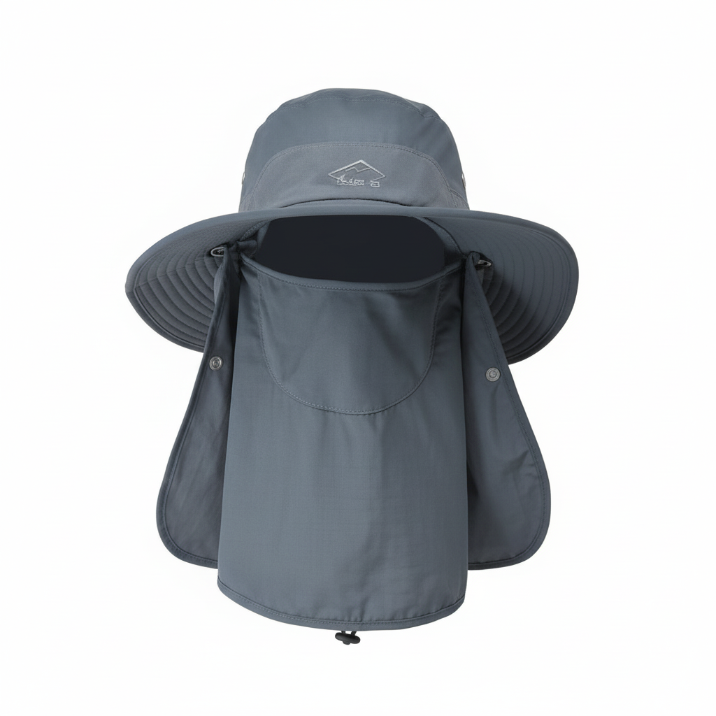 Wide Brim Sun Hat UV Protection Bucket Cap For Hiking Camping Fishing Safari Men