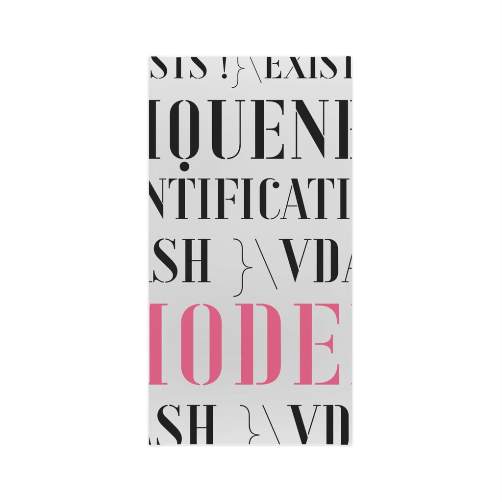 Genre Asthetic ⊢ ∃! ⊨ Lightweight Neck Gaiter — Bold Red Typographic Fashion Scarf