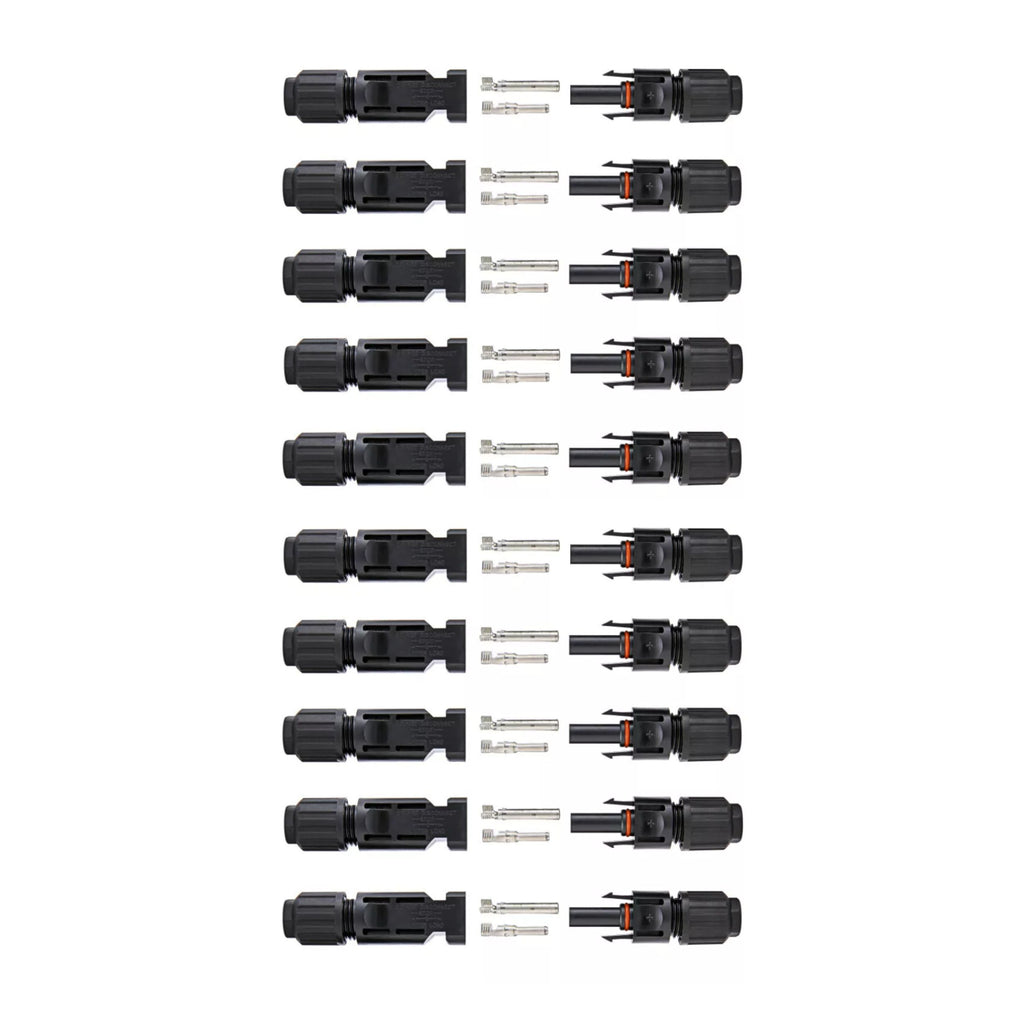 10/20/50/100/200 Pairs Male Female Solar Cable Connectors For DIY Solar Panel US
