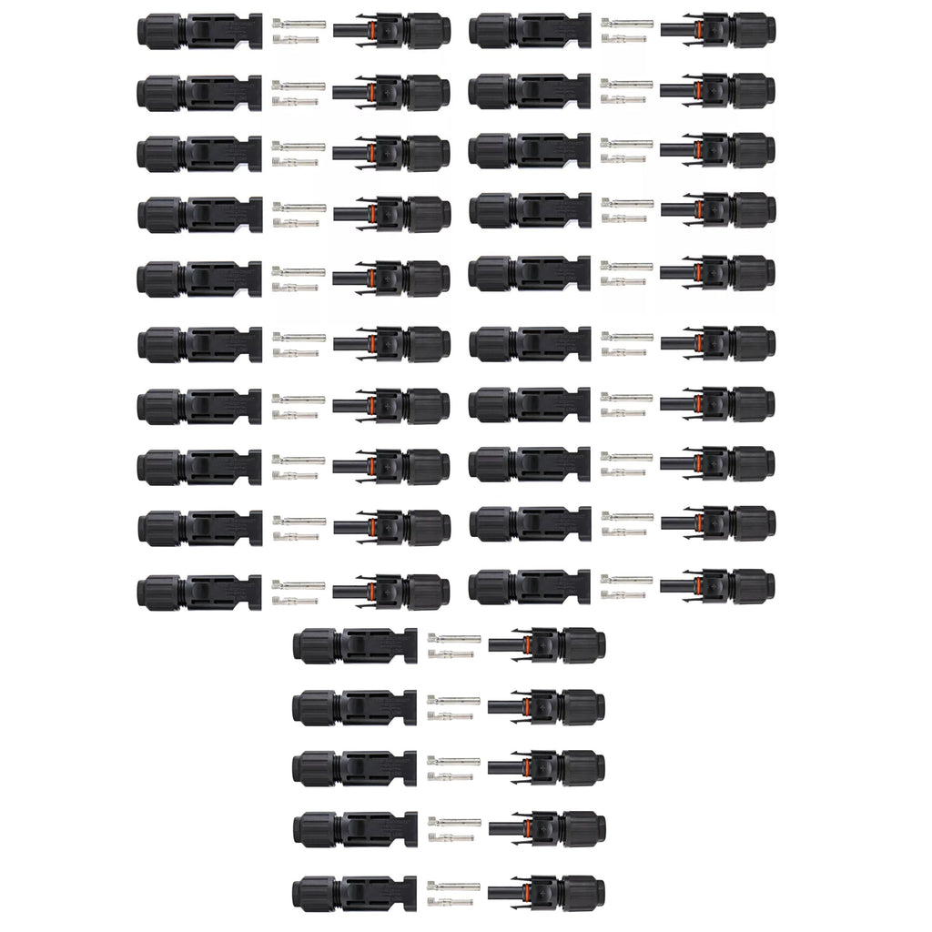10/20/50/100/200 Pairs Male Female Solar Cable Connectors For DIY Solar Panel US