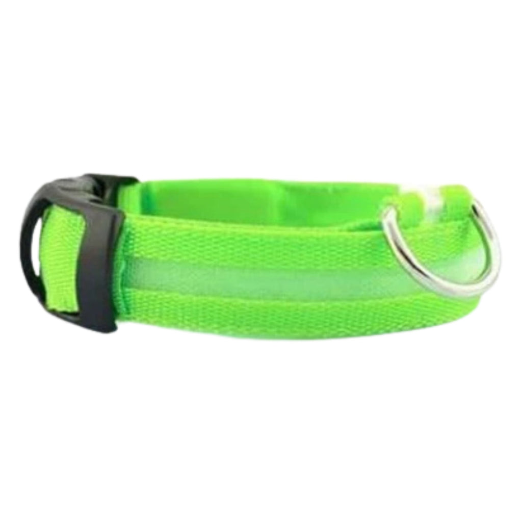 LED Adjustable Dog Collar Blinking Flashing Light Up Glow Pets Safety Waterproof