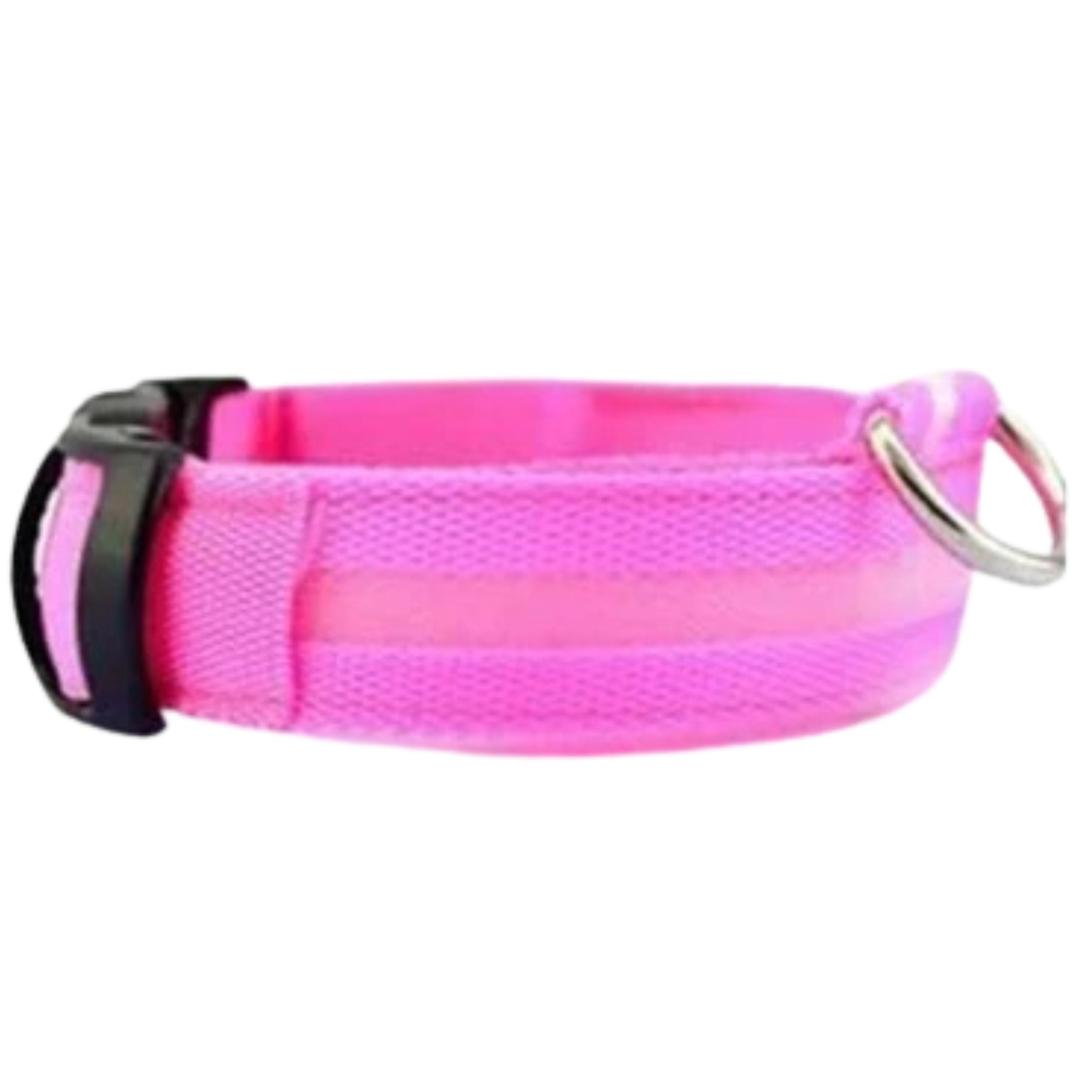 LED Adjustable Dog Collar Blinking Flashing Light Up Glow Pets Safety Waterproof