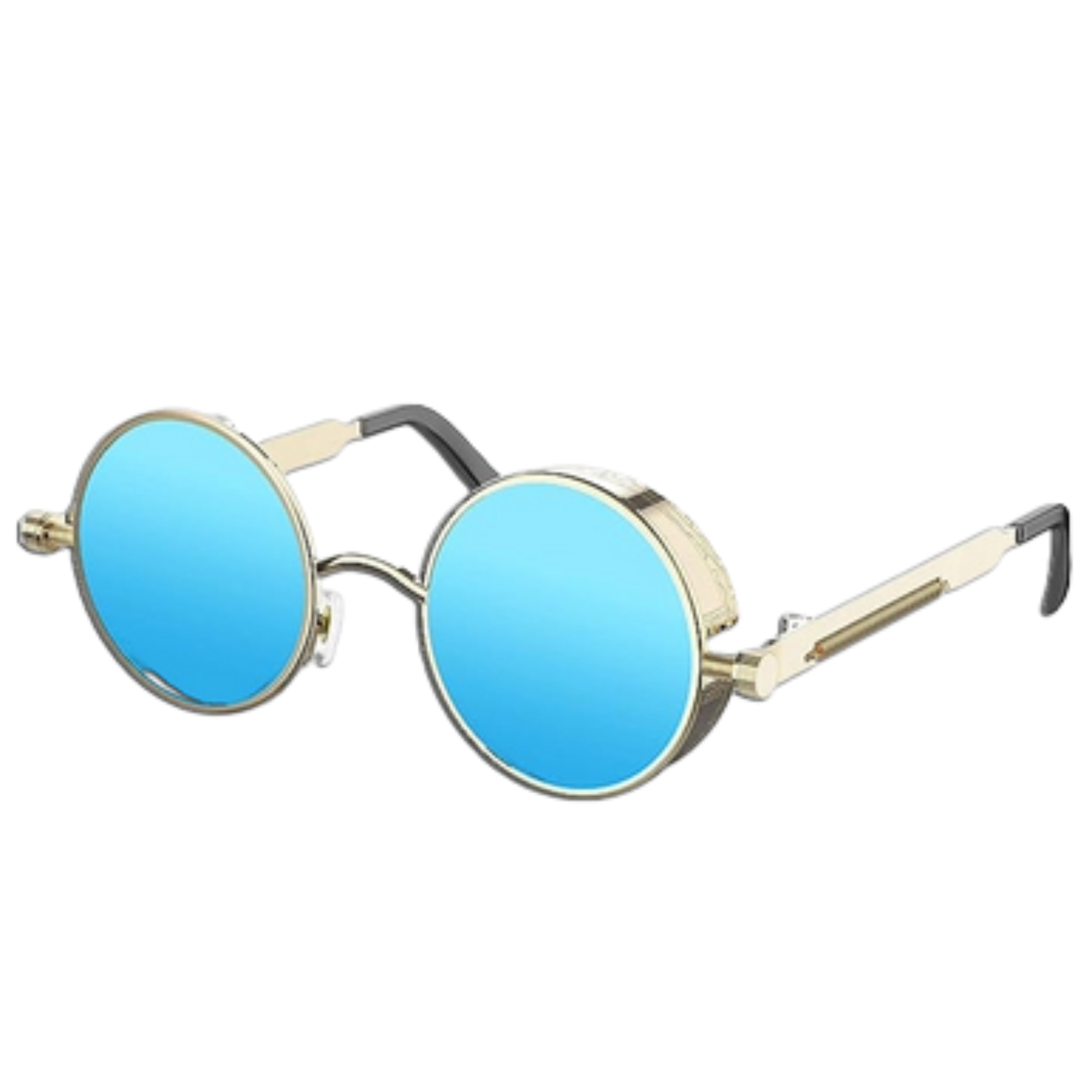 Retro Round Polarized Sunglasses Men Women Vintage Gothic Steampunk Glasses