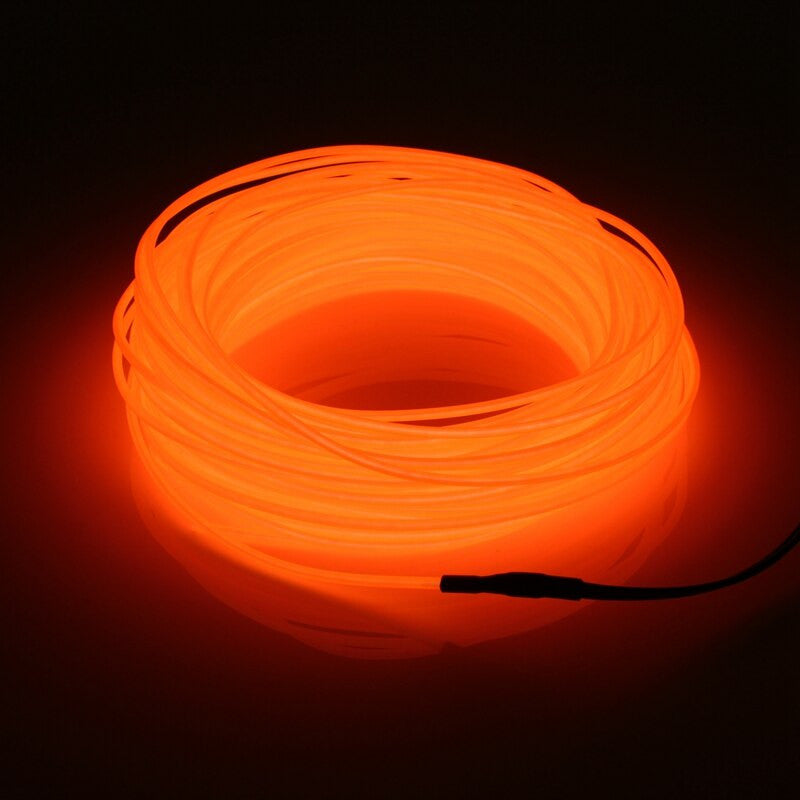 Neon LED Light Glow EL Wire String Strip Rope Tube Decor Car Party + Controller