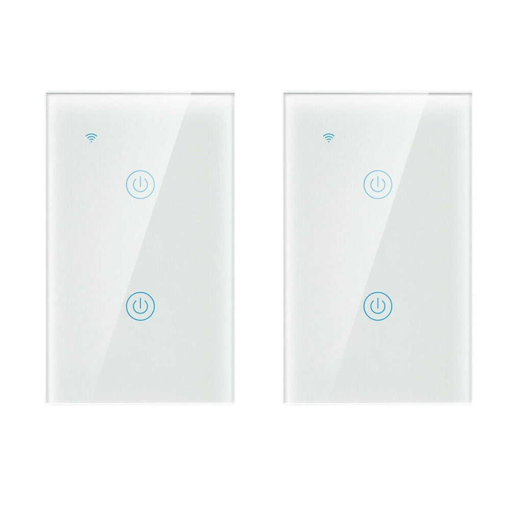 1/2/3/4 Gang WiFi Smart Wall Touch Light Switch Glass Panel For Alexa/Google APP