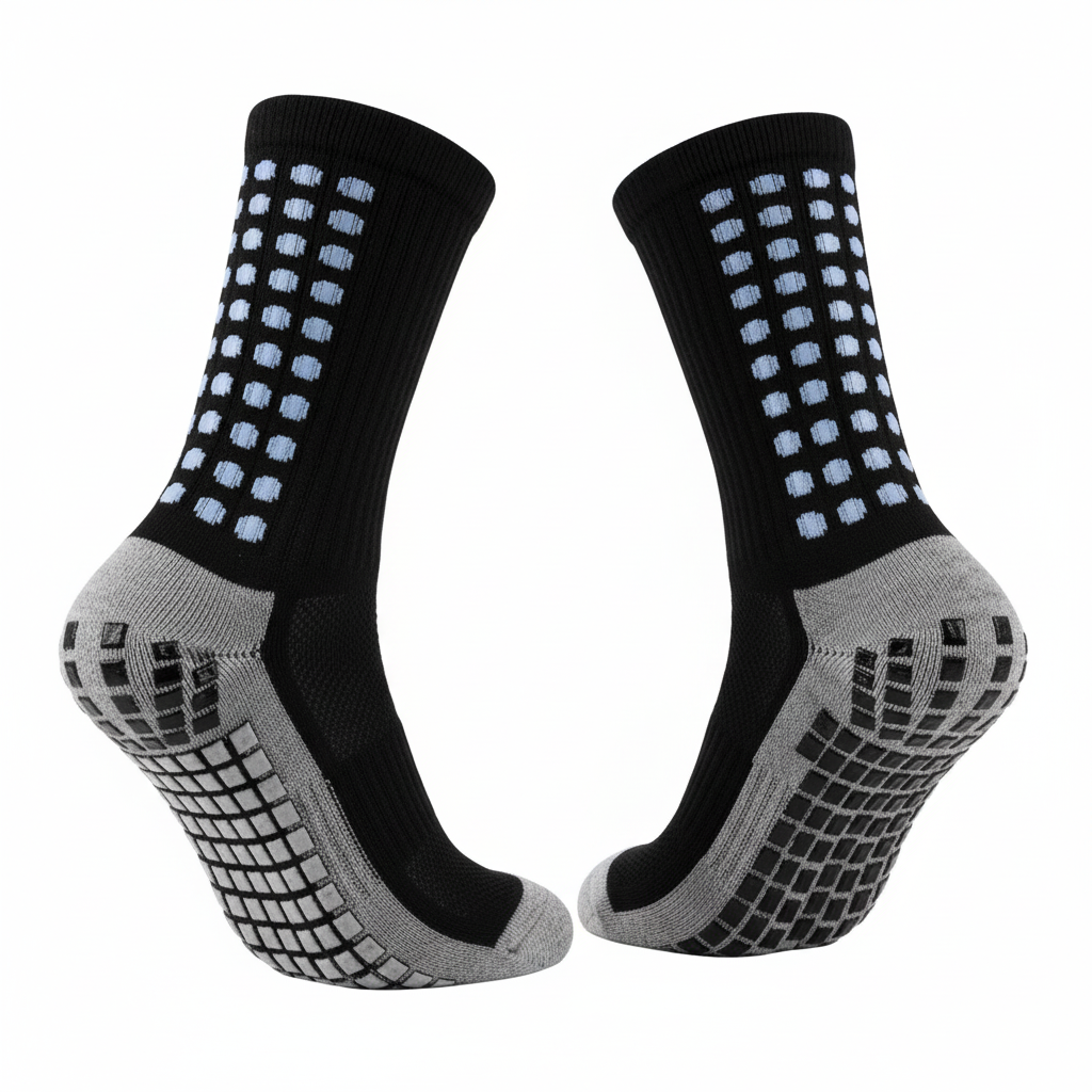 3 Pair Sport Socks Anti Slip W/ Grip Soccer Men Football Basketball Sock Premium
