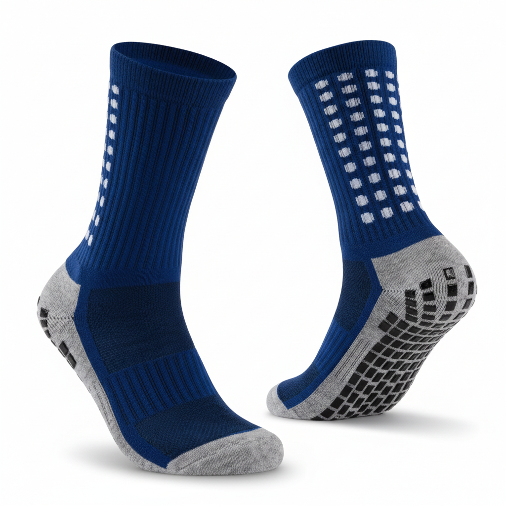 3 Pair Sport Socks Anti Slip W/ Grip Soccer Men Football Basketball Sock Premium