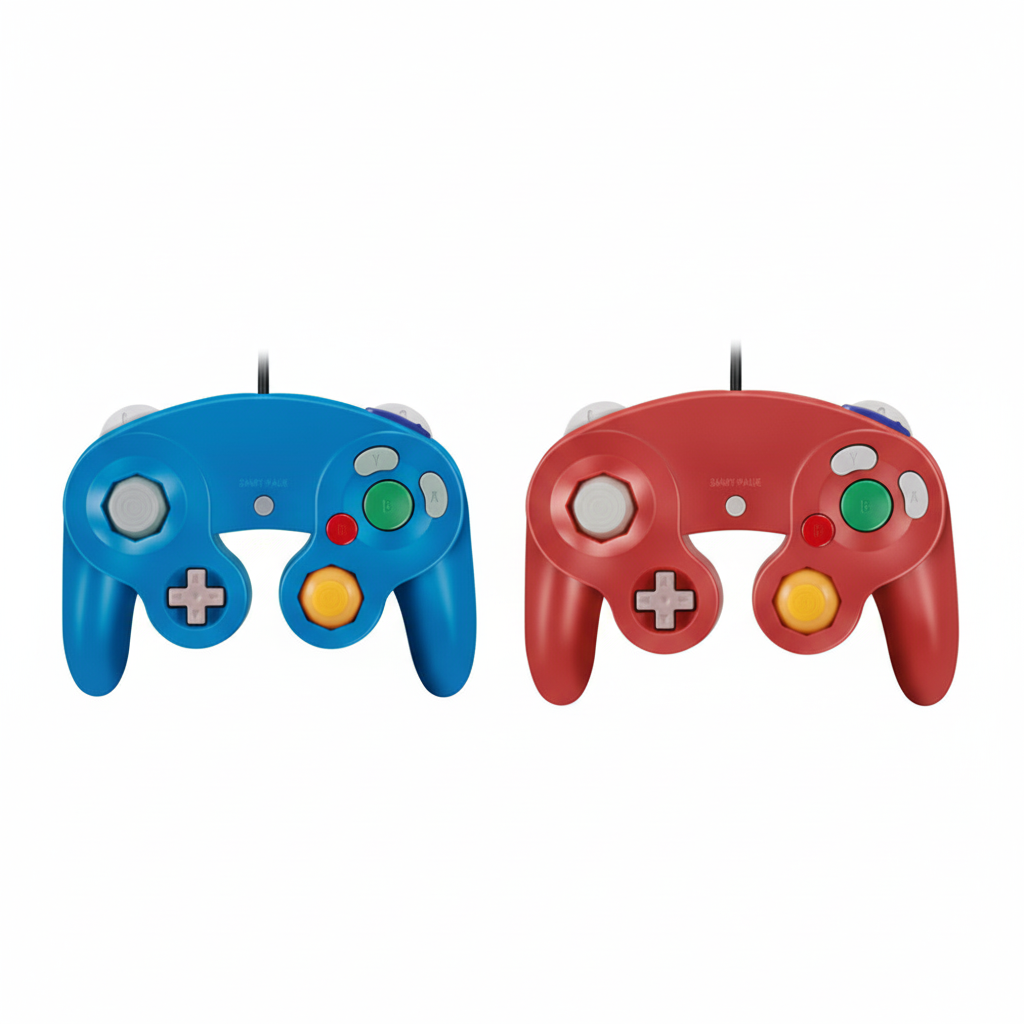 2 Pack Wired NGC Controller Gamepad for Nintendo GameCube GC & Wii U Console USA