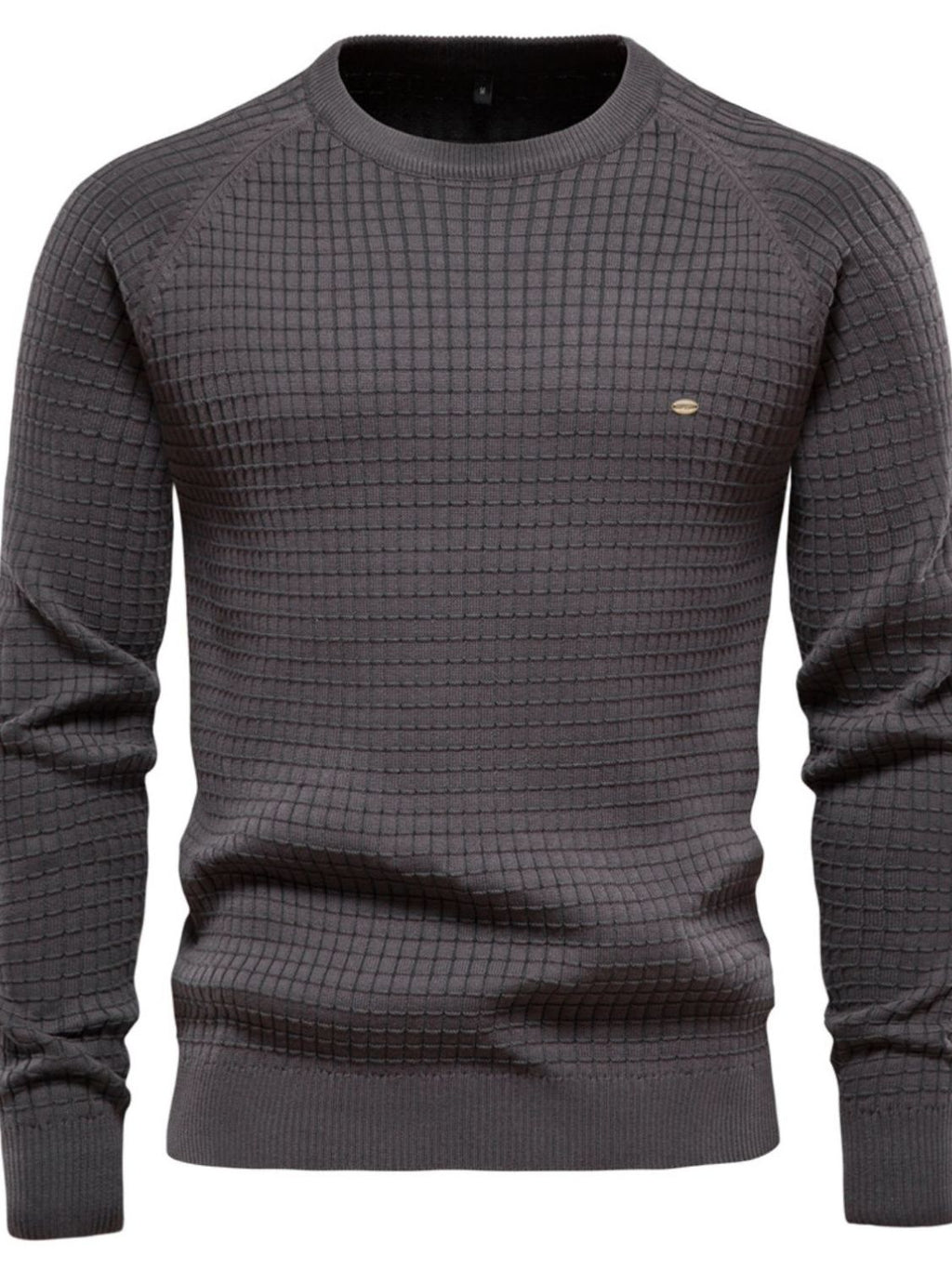 Texture Round Neck Long Sleeve Sweater