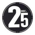 Cut Metal December 25th Plaque 24"D