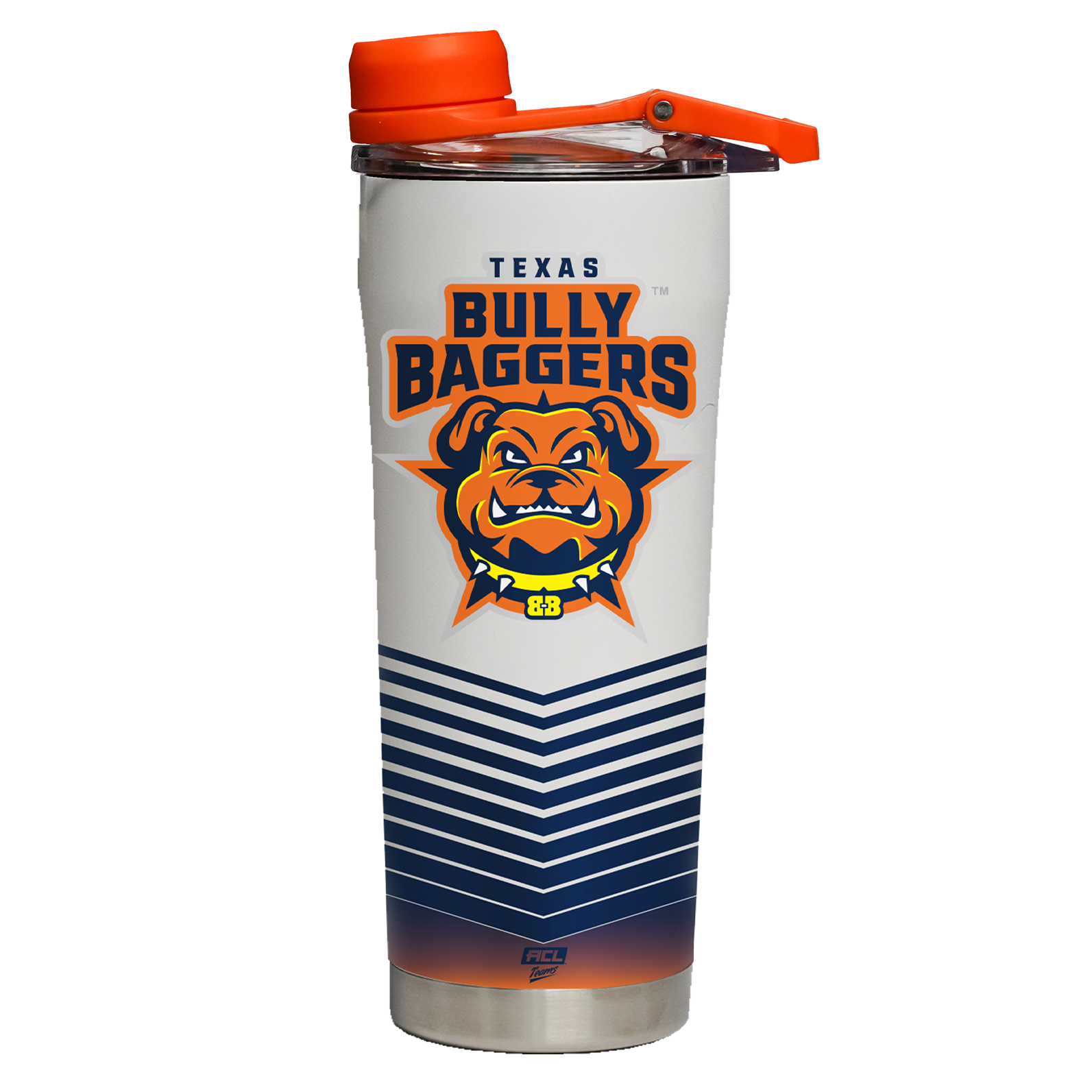 Texas Bully Baggers White Shaker Bottle