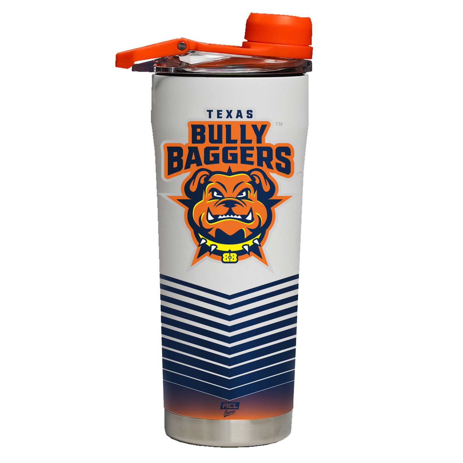 Texas Bully Baggers White Shaker Bottle