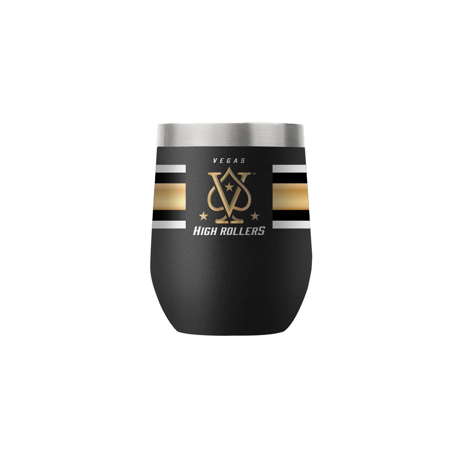 Vegas High Rollers 12oz Black Stemless Tumbler