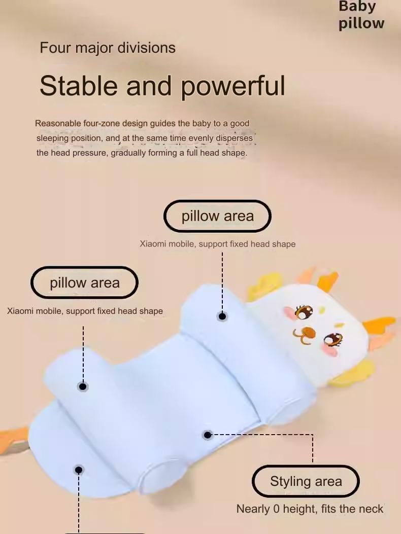MEACAOFG™ Premium Baby Head Protection Pillow - Anti-Flat Head Support Cushion for Newborns & Infants