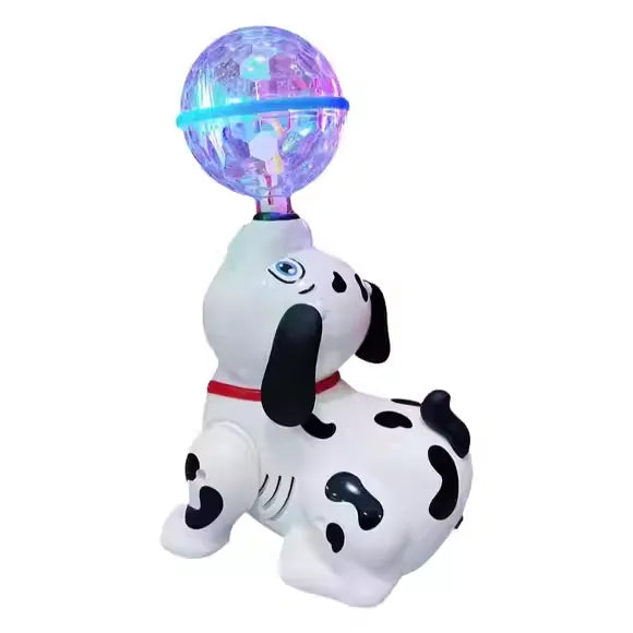 Interactive Baby Dog Plush Toy - Soft Educational Sensory Toy for Infants 0-12 Months