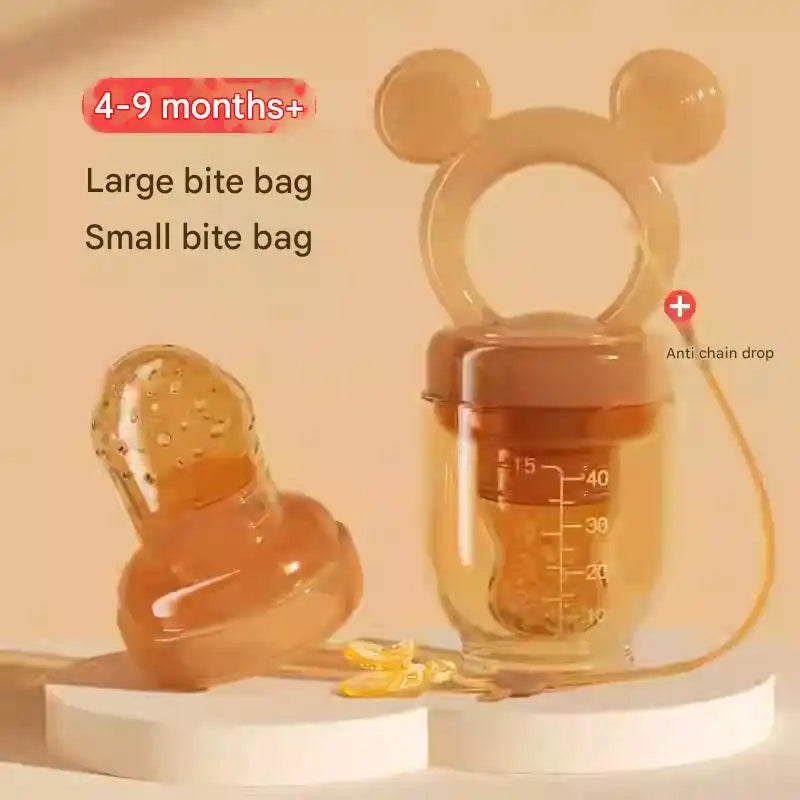 Baby Food Feeder Silicone Mesh Teether - Safe Self-Feeding Tool for Infants 3-12 Months