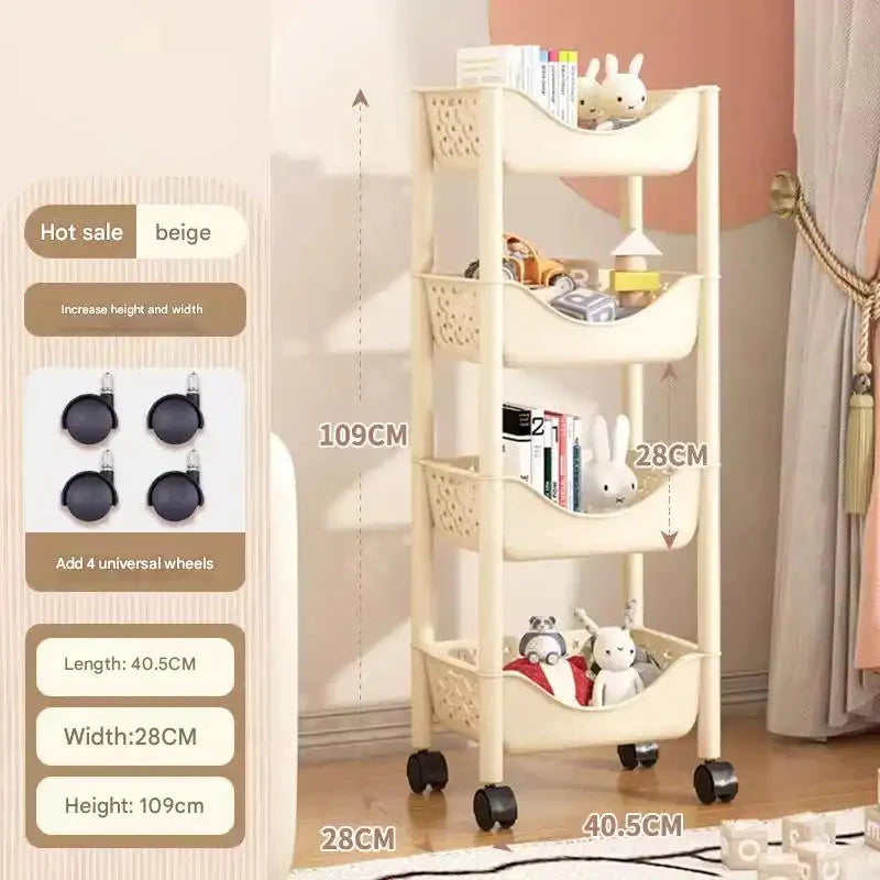 Premium Kids Toy Storage Organizer Rack - Multi-Tier Children's Playroom Organization Solution