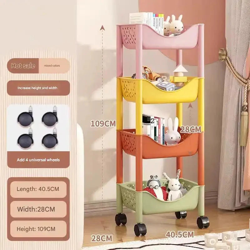 Premium Kids Toy Storage Organizer Rack - Multi-Tier Children's Playroom Organization Solution