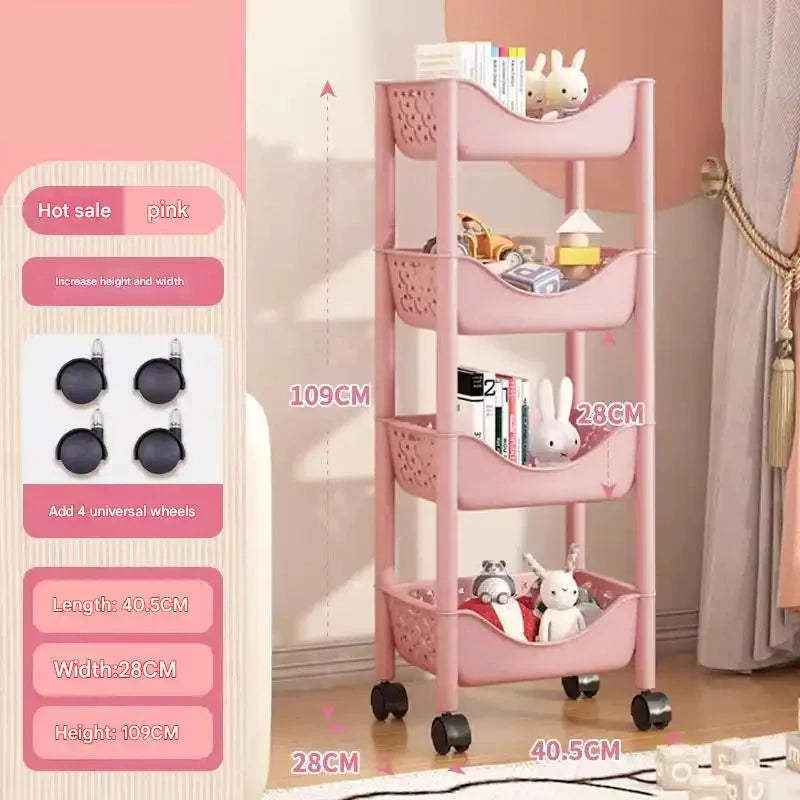 Premium Kids Toy Storage Organizer Rack - Multi-Tier Children's Playroom Organization Solution