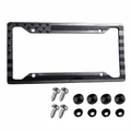 1X Black 3D USA American Flag License Plate Frame Holder Auto Car Tag Decal ABS