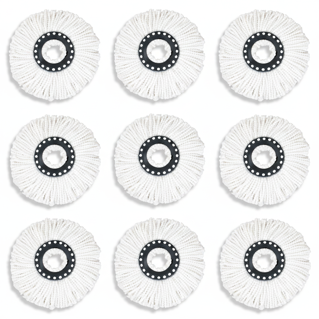 6 Pack Replacement Microfiber Mop Head Refill 360° Spin Easy Cleaning For Mop