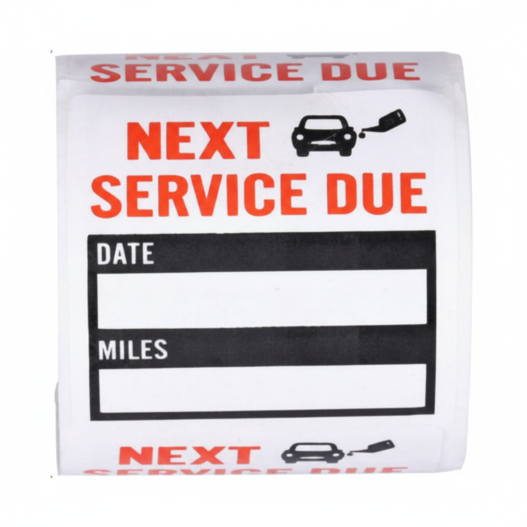 300 Oil Change Service Reminder Stickers Clear Window Lite Sticker Pack 2"x2" US