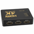 4K HDMI 2.0 Cable Splitter Switcher Box Hub IR Remote Control 3X1 Power 3 to 1