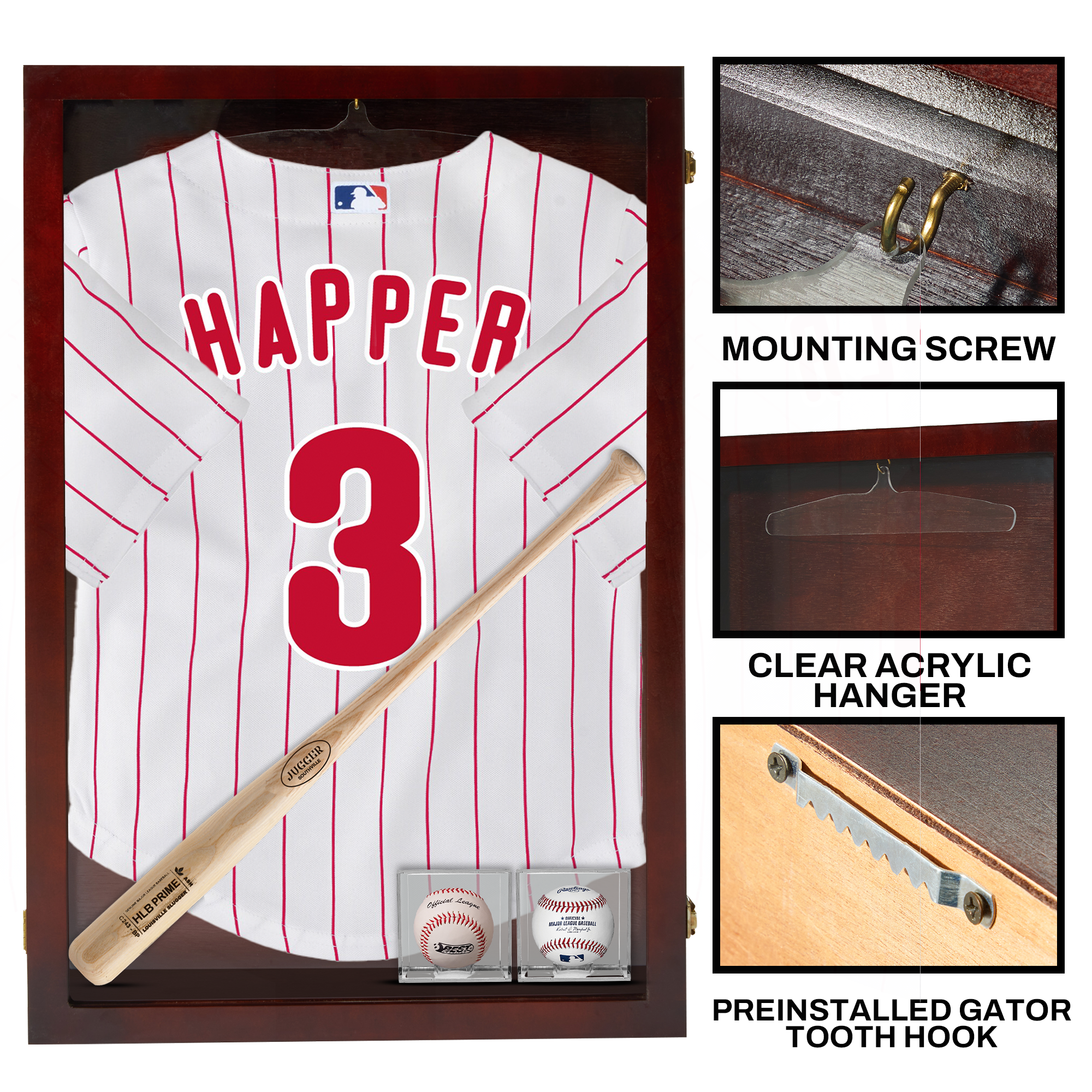 Jersey Display Case - Large Extra Deep