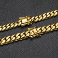Real Gold Plated Copper Big Cuban Link Chain Bracelets