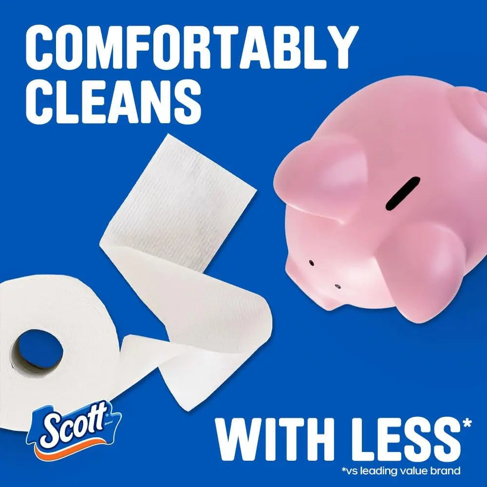 ComfortPlus Toilet Paper, 12 Double Rolls, 231 Sheets per Roll, Septic-Safe, 1-Ply Tissue for Home Use