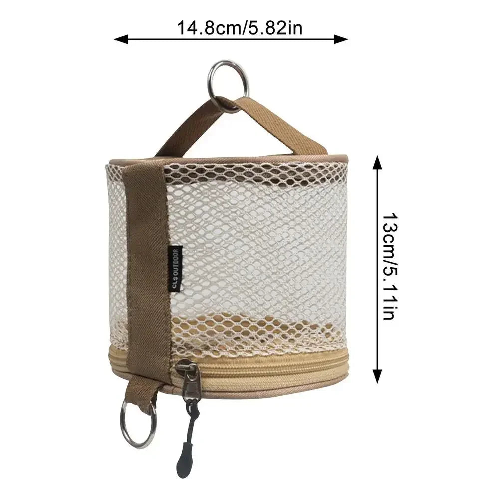 Portable Camping Toilet Paper Holder with Hook - Hanging Tissue Roll Case for Tent, Car & Outdoor