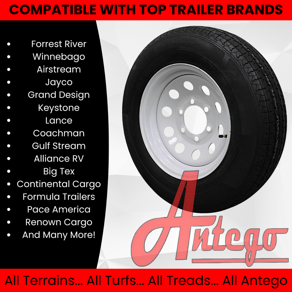 (Single Assembly) Antego Tire and Wheel  205/75R15 Highway Terrain Assembly – Optimized for High Load Performance, 15.0-Inch Rim, Load 107.0, Speed M | A15604520116108ST20575R15