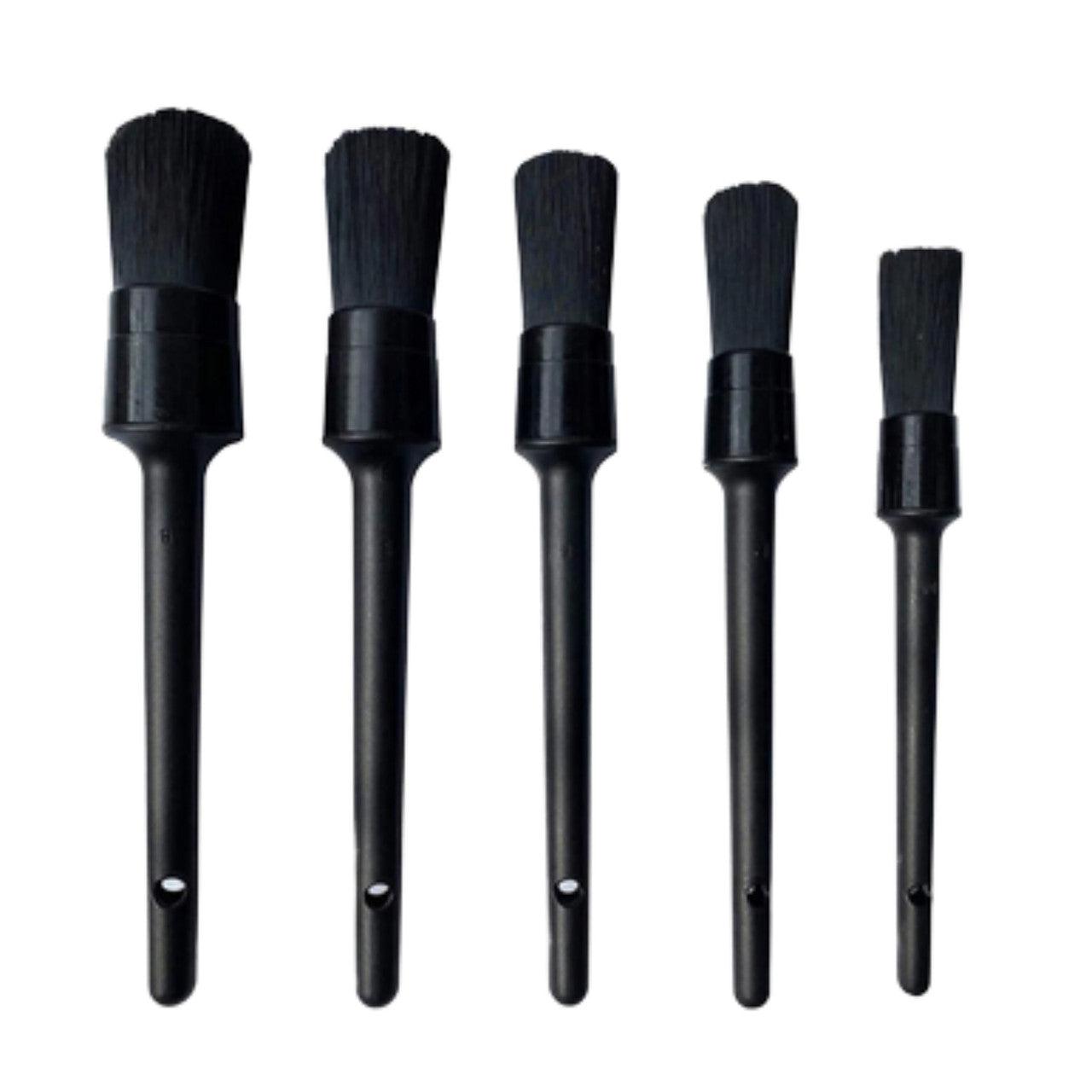 5PC Car Detailing Brush Kit Boar Hair Vehicle Auto Interior For Wheel Clean Sets